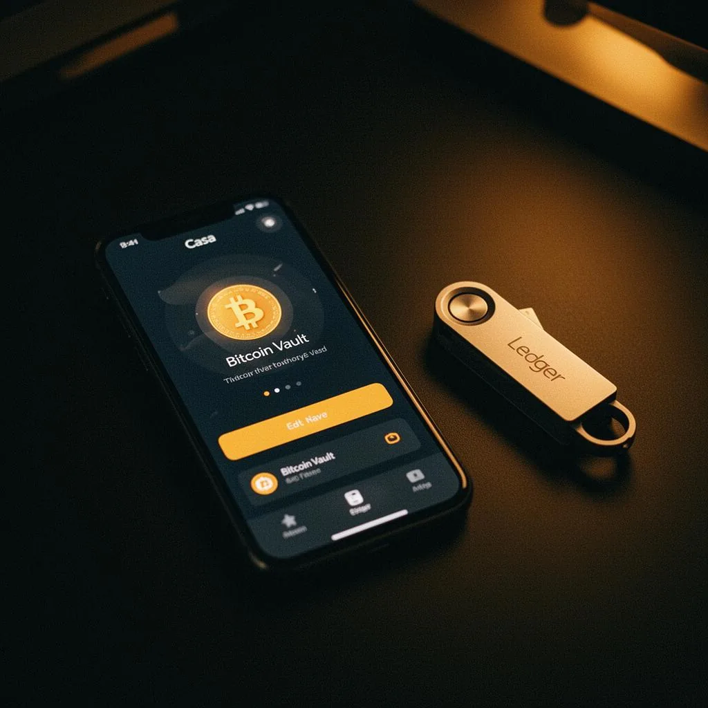 App Casa com hardware wallet Ledger configurando Multisig Bitcoin